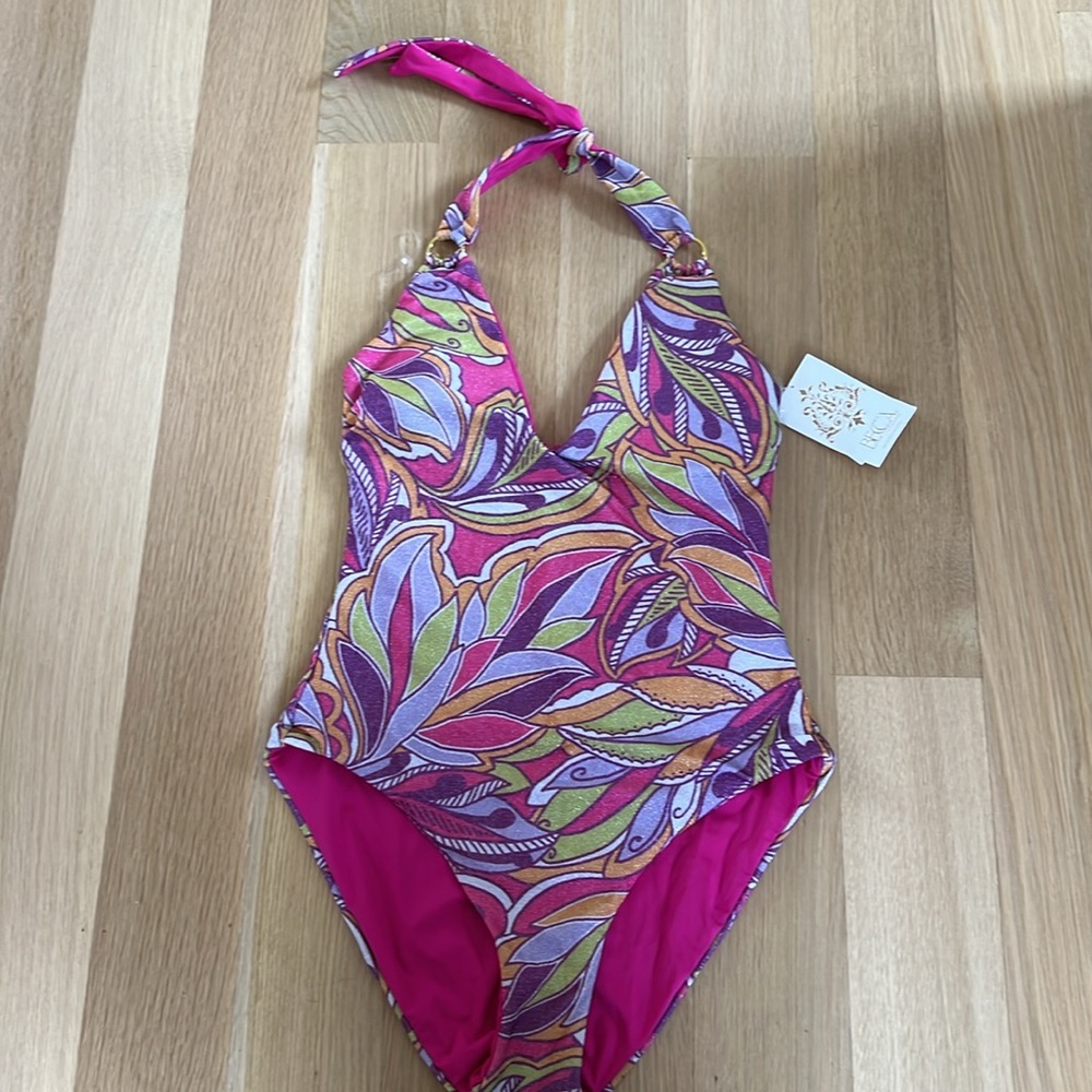 Nwt Becca Multi Psychedelica Shimmer Loop Halter … - image 3